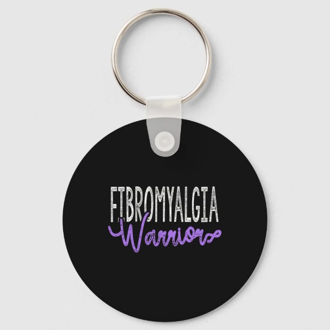 Stylish Fibromyalgia Warrior  Key Ring (Front)