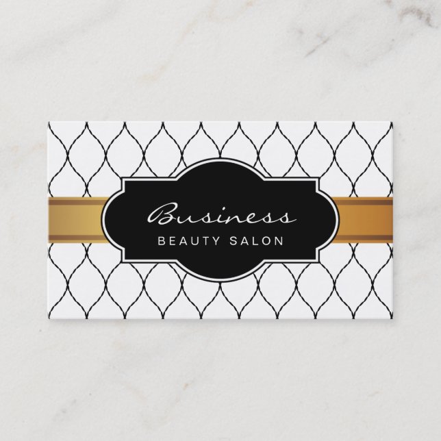 Stylish Fishnet Lace Beauty Salon Appointment (Front)