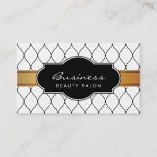 Stylish Fishnet Lace Beauty Salon Appointment Card