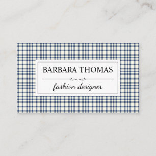 Stylish Flannel Pattern Business Card