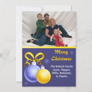 Stylish Flat Custom Christmas Photo Card