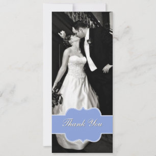 Stylish Flat Photo Wedding Thank You Card