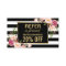 Stylish Floral Black White Stripes Beauty Salon