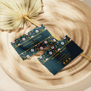 Stylish Floral Elegance   Modern Chic Business Card