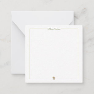 Stylish floral Fleur de Lys Personalised Name Card