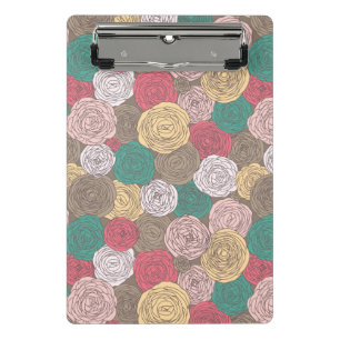 Stylish floral pattern. Bright floral Mini Clipboard