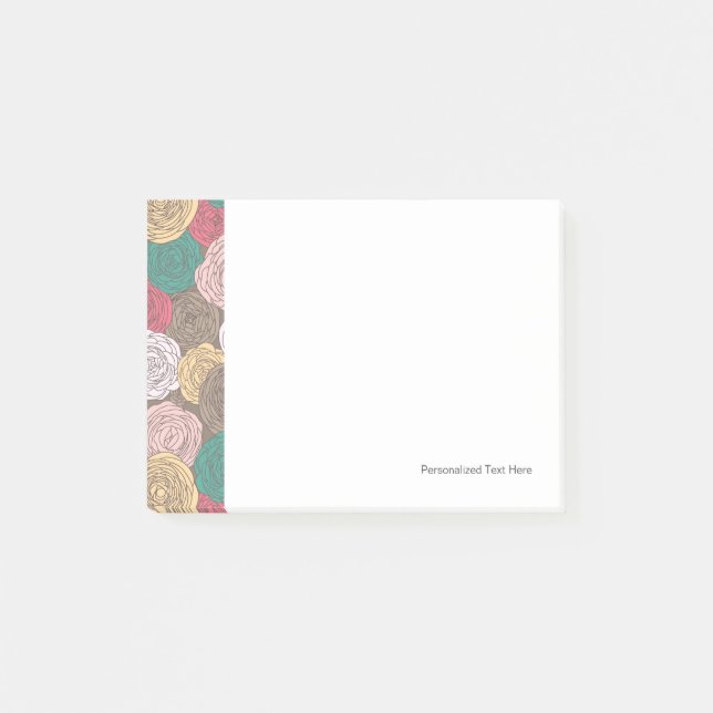 Stylish floral pattern. Bright floral Post-it Notes (Front)