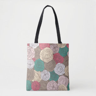 Stylish floral pattern. Bright floral Tote Bag
