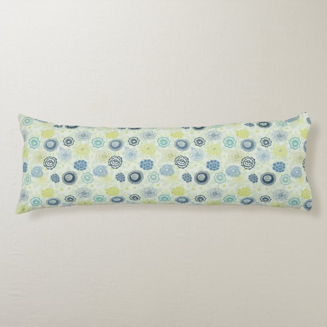 Stylish floral pattern with cute flowers body cushion (Front)