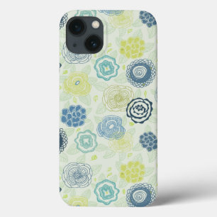 Stylish floral pattern with cute flowers iPhone 13 case