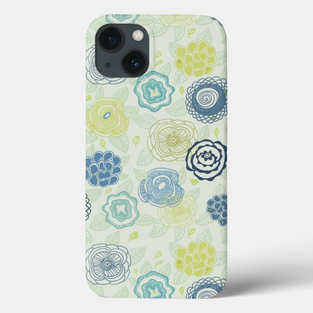 Stylish floral pattern with cute flowers Case-Mate iPhone case (Back)