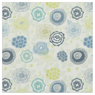 Stylish floral pattern with cute flowers fabric