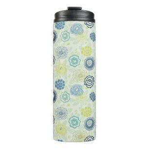 Stylish floral pattern with cute flowers thermal tumbler