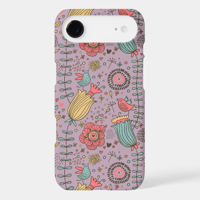 Stylish floral pattern with flowers Case-Mate iPhone case (Back)