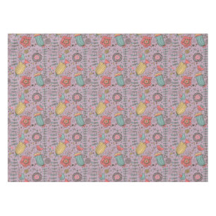 Stylish floral pattern with flowers tablecloth
