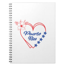 Stylish Floral Puerto Rico Heart Illustration