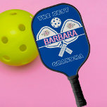 Stylish Floral The Best Grandma First Name  Pickleball Paddle<br><div class="desc">Grandma will be a winner with this paddle -- a truly stylish design with paddles within the paddle plus personalised additionally with a two-colour name. A touch of pink flowers set it off.  Any design questions,  just send an email to charmdesignstudio@rcn.com and we'll be delighted to assist.</div>