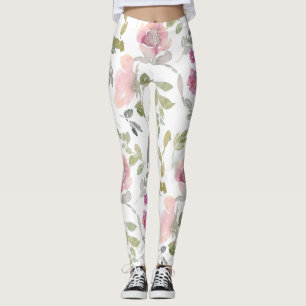 Stylish Floral Yoga Pants, High-Waisted Botanical Leggings