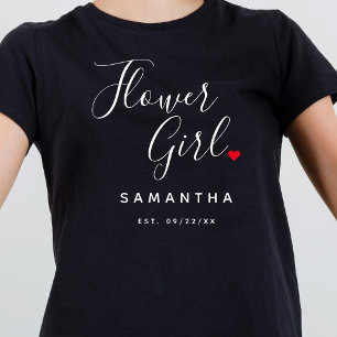 Stylish Flower Girl Wedding T-Shirt