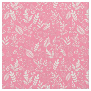 Stylish foliage pink pattern fabric