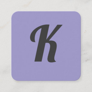 Stylish Font Purple Background Square Business Card