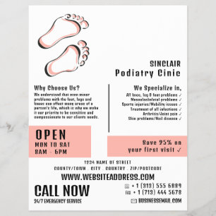 Stylish Footprints, Podiatry Clinic, Podiatrist Flyer