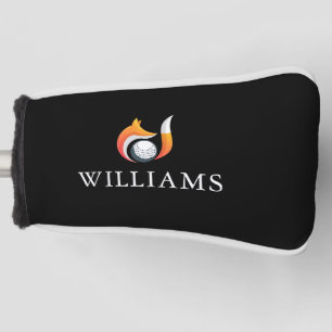 Stylish Fox And Ball Golf Personalised Name Head Cover