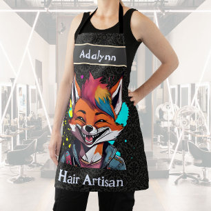 Stylish Fox Gifts for Hairdressers Hair Stylists Apron