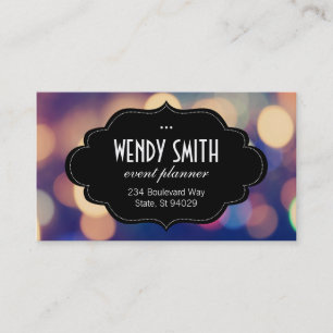 Stylish Frame Bokeh Business Card
