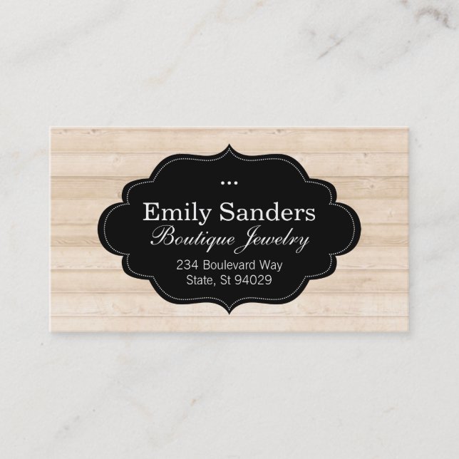Stylish Frame | Wood Business Card (Front)