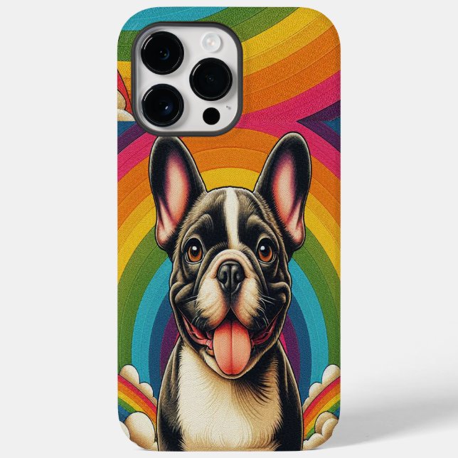 Stylish French Bulldog Dog Colourful Rainbow Case-Mate iPhone Case (Back)