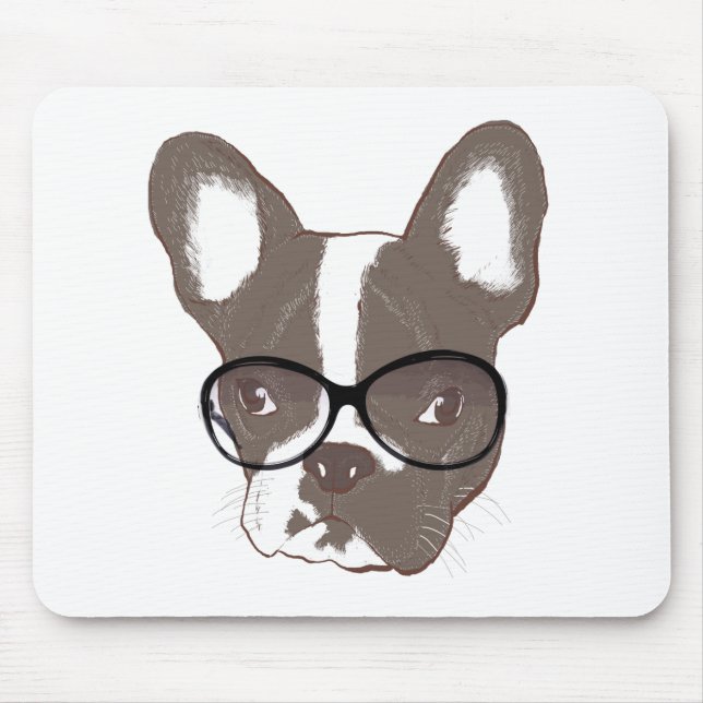 Stylish french bulldog mouse mat (Front)