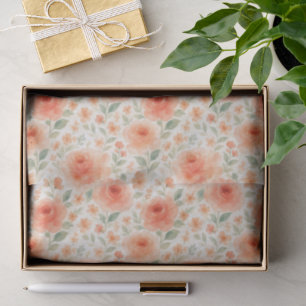 Stylish French Shabby Chic Floral Art Pattern Tissue Paper