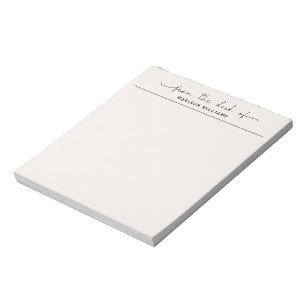 Stylish From The Desk Of Professional Beige Notepad