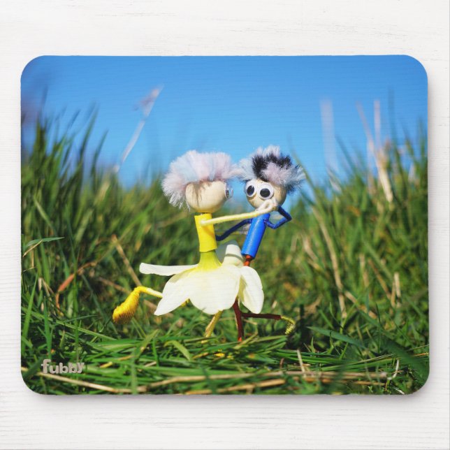 Stylish Fubby's in Narcissen's dress. Mouse Mat (Front)