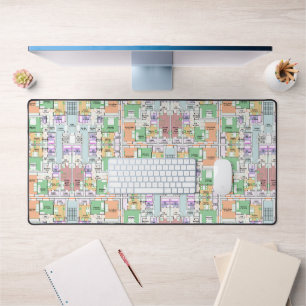 Stylish & Functional Blueprint Desk Mat