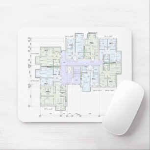 Stylish & Functional Blueprint Mouse Mat