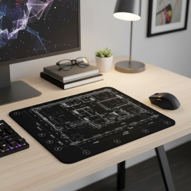 Stylish & Functional Blueprint Mouse Mat (Creator Uploaded)