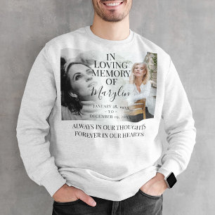 Stylish Funeral Memorial Before & After Photo Sweatshirt