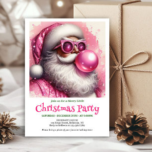 Stylish Funny Santa Sunglasses Christmas Invites