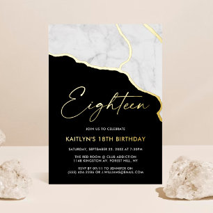 Stylish Geoed Marble 18th Birthday Real