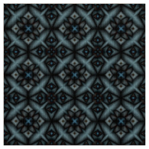 stylish, geometric, blue, black, Oriental, Fabric