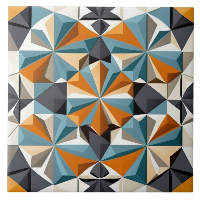 Stylish Geometric Design Ceramic Tiles (Front)
