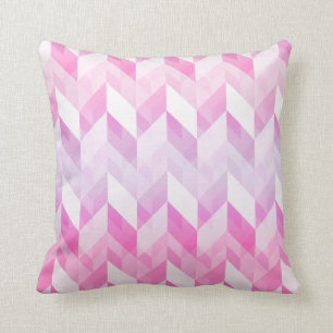 Stylish Geometric Ombre Pink Pattern Cushion