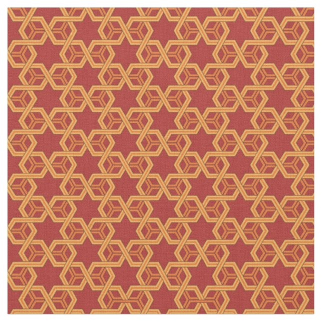 Stylish geometric ornament fabric (Close Up)