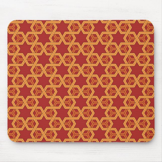 Stylish geometric ornament mouse mat (Front)