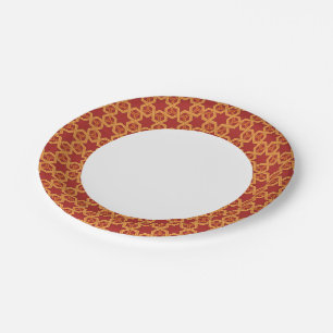 Stylish geometric ornament paper plate