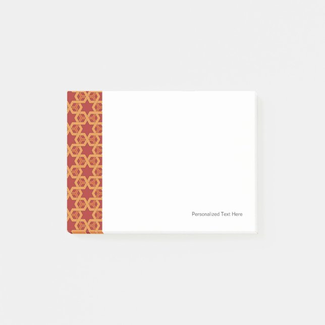 Stylish geometric ornament post-it notes (Front)