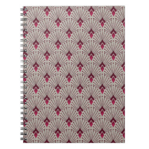 Stylish geometric pattern, art deco. notebook