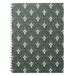 Stylish geometric pattern, art deco. notebook